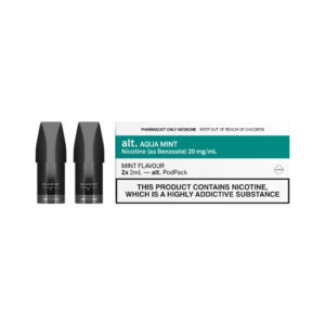 ALT PREFILLED VAPE PODS NICOTINE SALT 20MG/ML 2ML AQUA MINT (2)