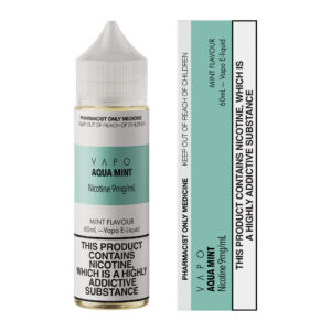 VAPO VAPE LIQ NICOTINE FREEBASE 9MG/ML 60ML AQUA MINT