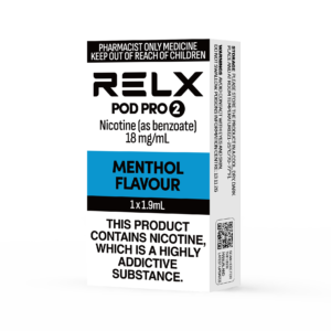 RELX PREFILLED VAPE PODS NICOTINE SALT 18MG/ML 1.9ML MENTHOL