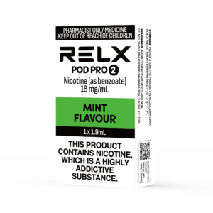 RELX PREFILLED VAPE PODS NICOTINE SALT 18MG/ML 1.9ML MINT