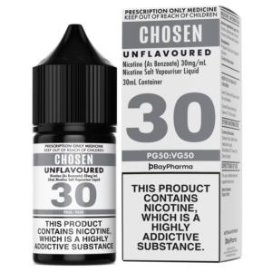 CHOSEN VAPE LIQ NICOTINE SALT 30MG/ML 30ML UNFLAVOURED